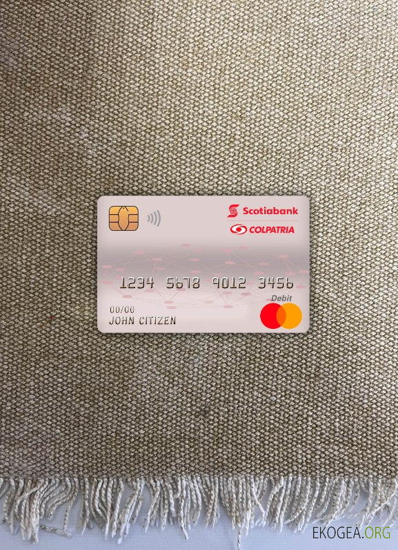 Colombie Scotiabank colpatria bank master carte de débit photolook ,